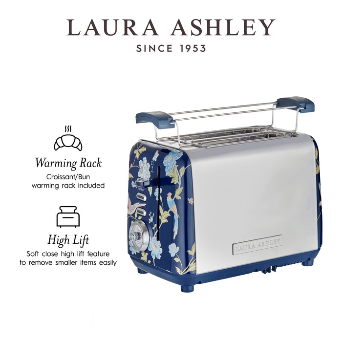 Laura Ashley Stainless Steel 2-Slice Elveden Navy Toaster - VQ-SBT582-LAEN-CA