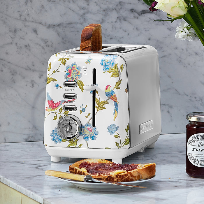 Laura Ashley Stainless Steel 2-Slice Elveden White Toaster - VQ-SBT582-LAEW-CA