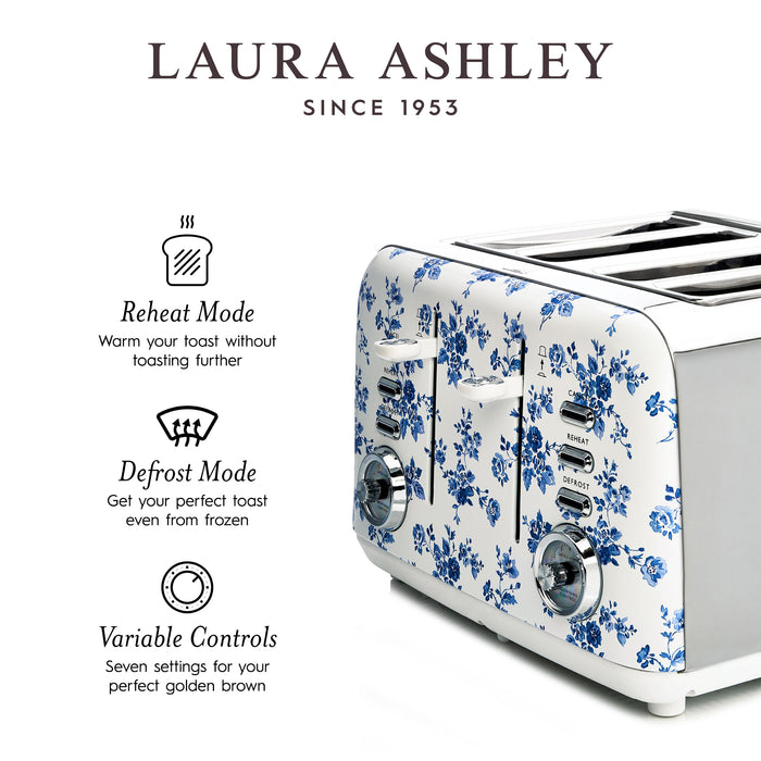 Laura Ashley 4-Slice China Rose Toaster - VQ_SBT583-LACR-CA