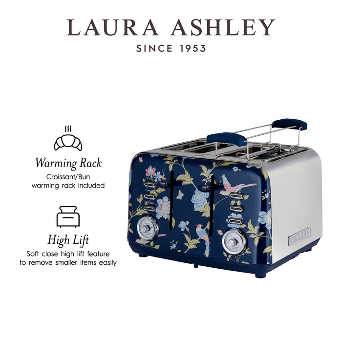 Laura Ashley 4-Slice Elveden Navy Toaster - VQ_SBT583-LAN-CA