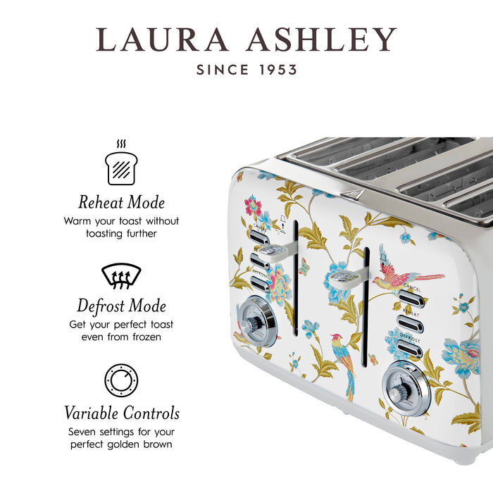 Laura Ashley 4-Slice Elveden White Toaster - VQ_SBT583-LAW-CA