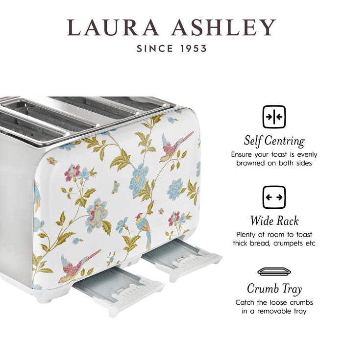 Laura Ashley 4-Slice Elveden White Toaster - VQ_SBT583-LAW-CA