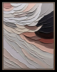 Melody Hand-Painted Heavy Textured Wall Art with Board – 36