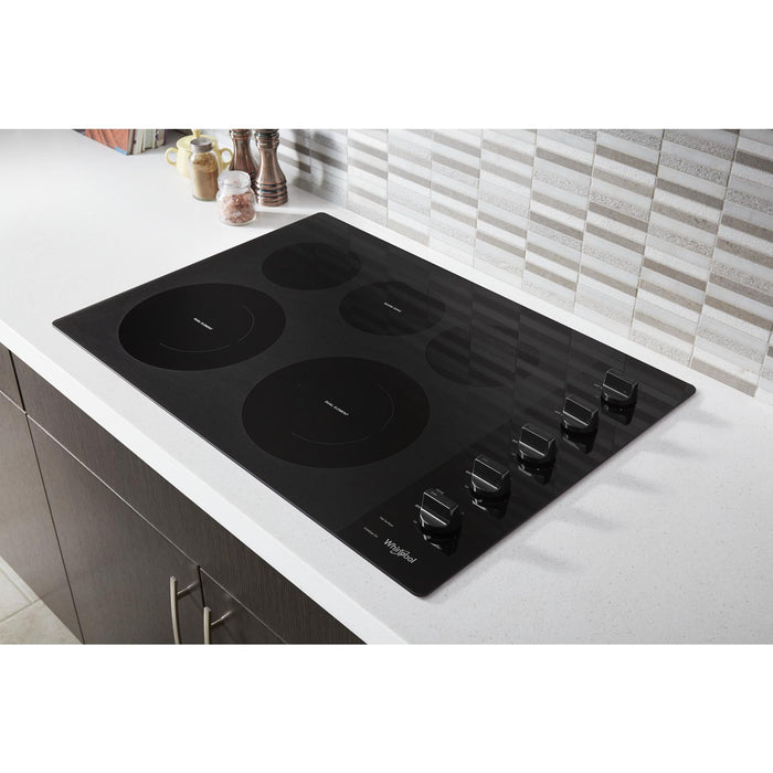 Whirlpool 30\" 5-Element Electric Cooktop - Black - WCE77US0HB