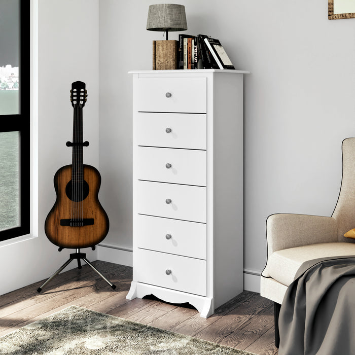 Monterey Tall 6-Drawer Chest - White