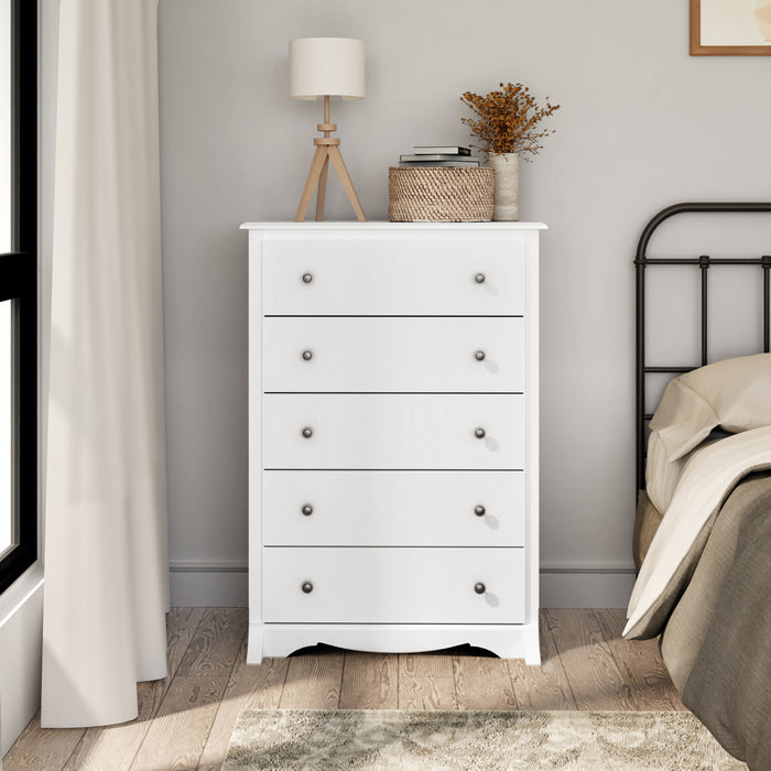 Monterey 5-Drawer Chest - White