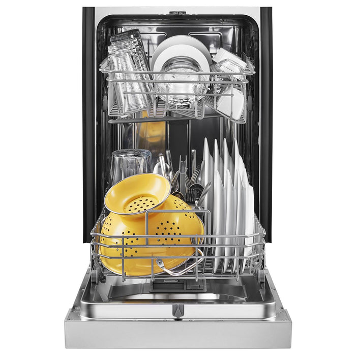 Whirlpool 18\" 50 dBA Built-In Front-Control Dishwasher - Monochromatic Stainless Cabinet - WDPS5118PM