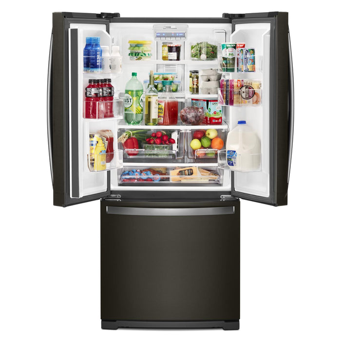 Whirlpool 30\" 20 Cu. Ft. French-Door Refrigerator - Black Stainless - WRF560SMHV