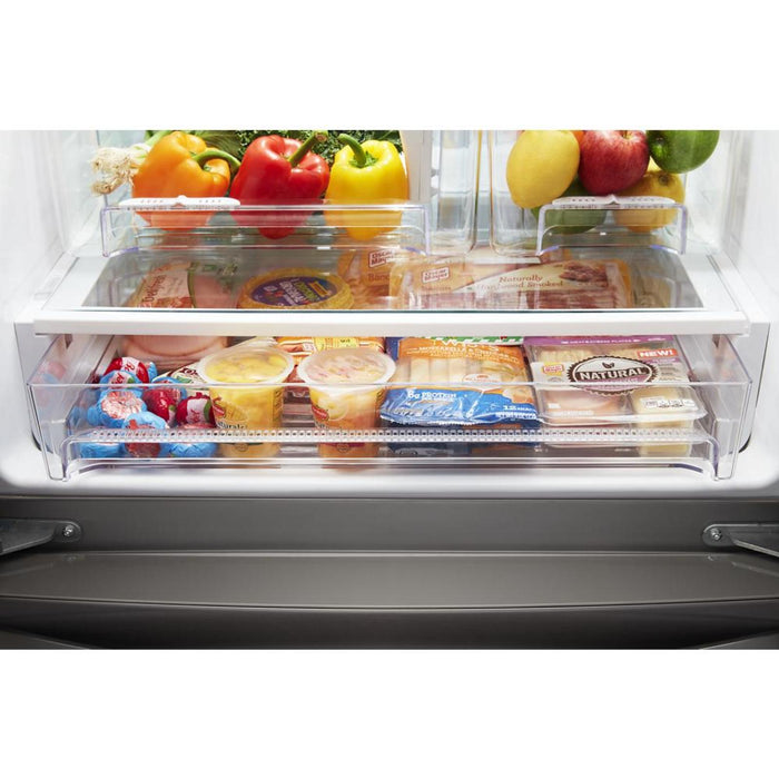 Whirlpool 30\" 20 Cu. Ft. French-Door Refrigerator - Black Stainless - WRF560SMHV