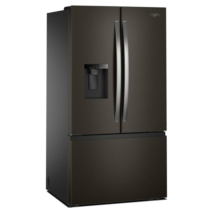Whirlpool 36\" 30 Cu. Ft. French-Door Refrigerator with Ice and Water - Black Stainless Steel - WRFF3536SV