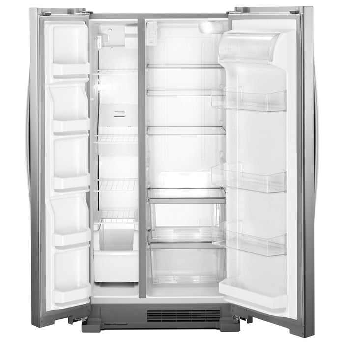 Whirlpool 33\" 22 Cu. Ft. Side-by-Side Refrigerator - Monochromatic Stainless Steel - WRS312SNHM