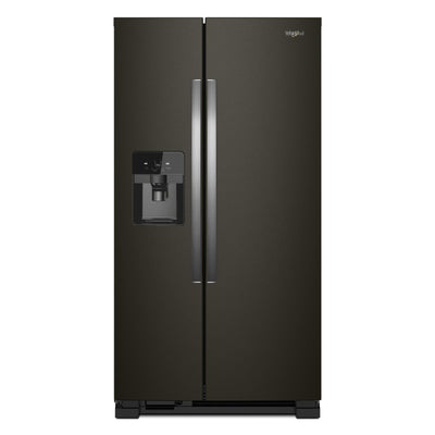 Whirlpool 33" 21 Cu. Ft. Side-by-Side Refrigerator - Black Stainless - WRS321SDHV | Réfrigérateur Whirlpool de 21 pi³ et de 33 po à compartiments juxtaposés - acier inoxydable noir - W…