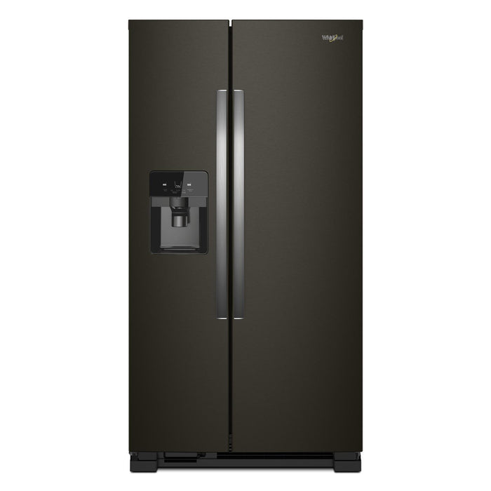Whirlpool 33\" 21 Cu. Ft. Side-by-Side Refrigerator - Black Stainless - WRS321SDHV