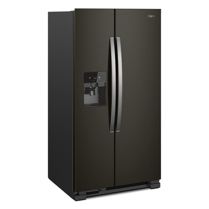 Whirlpool 33\" 21 Cu. Ft. Side-by-Side Refrigerator - Black Stainless - WRS321SDHV