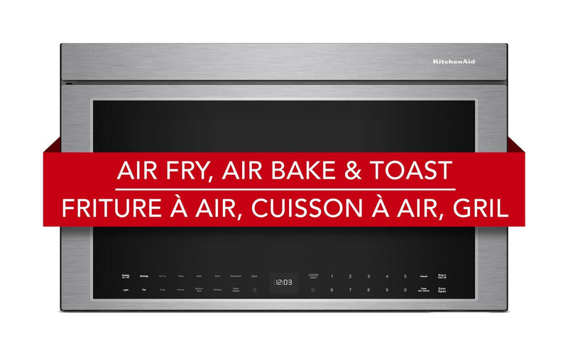 KitchenAid Multifunction Smart Flush Mount Over-the-Range Microwave Oven - Stainless Steel - YKMMF730PPS