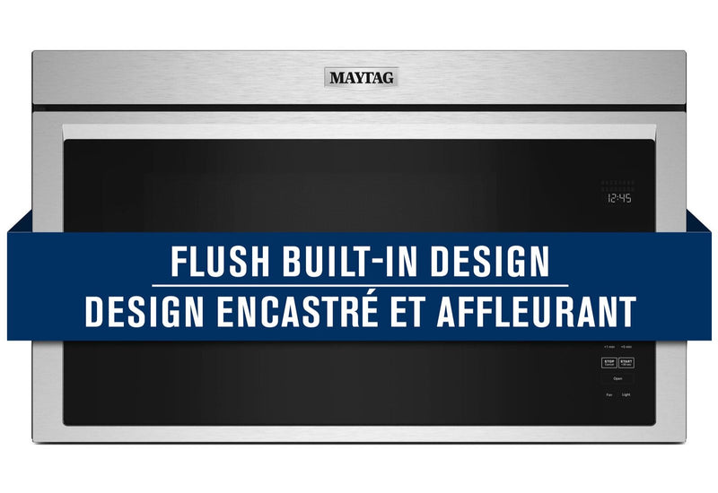 Maytag 1.1 Cu. Ft. Flush Over-the-Range Microwave with 900 Watts Cooking - Fingerprint Resistant Stainless Steel - YMMMF6030PZ