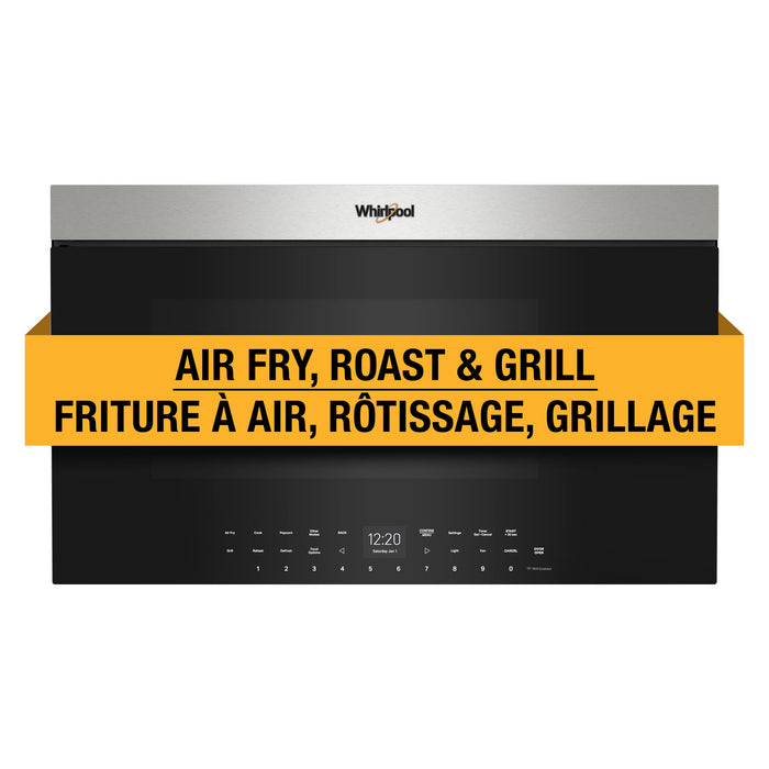 Whirlpool 1.1 Cu. Ft. Flush Over-the-Range Microwave with Air Fry - Stainless Steel - YWMMF7330RZ