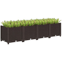Outsunny Plastic Garden Bed W/drainage Holes, 63