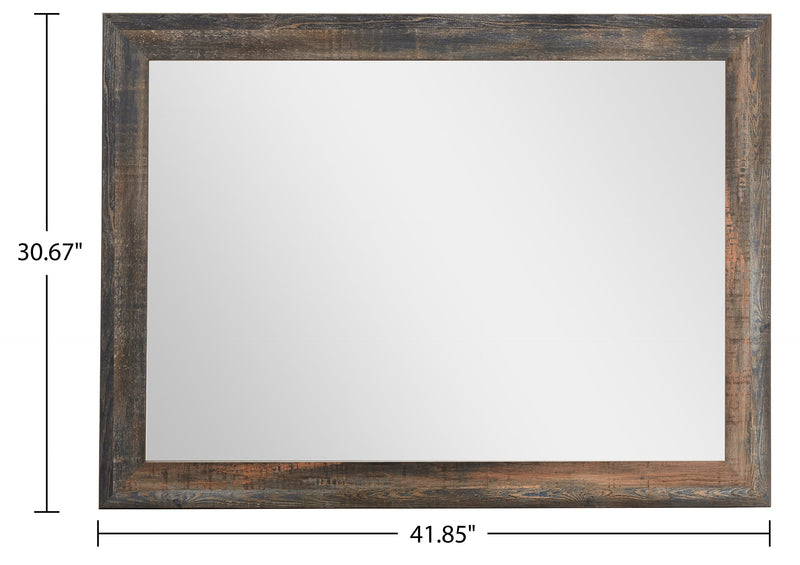Abby Bedroom Dresser Mirror - Brown