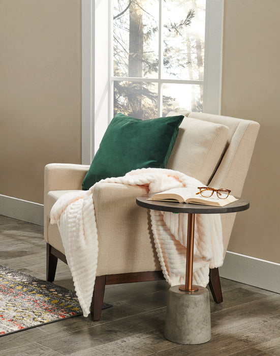 Rosalee 18\" Accent Table - Grey Cement Top & Base