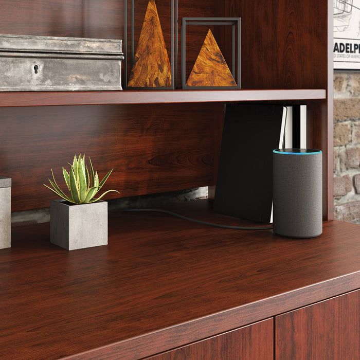 Affirm 35.43\" Commercial Grade Bookcase Hutch - Classic Cherry