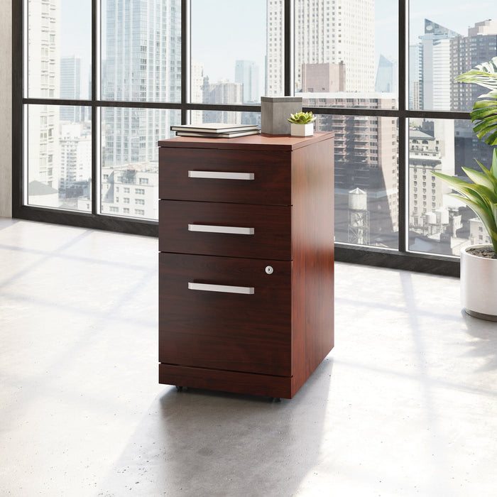 Affirm 15.55\" Commercial Grade 3-Drawer Filing Cabinet - Classic Cherry