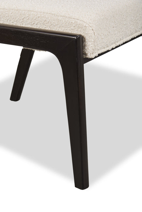 Alma Dining Chair with Boucle Fabric - Charcoal Black & White