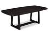 ["Alma Dining Table with Trestle Base, 86\"W - Charcoal Black"]