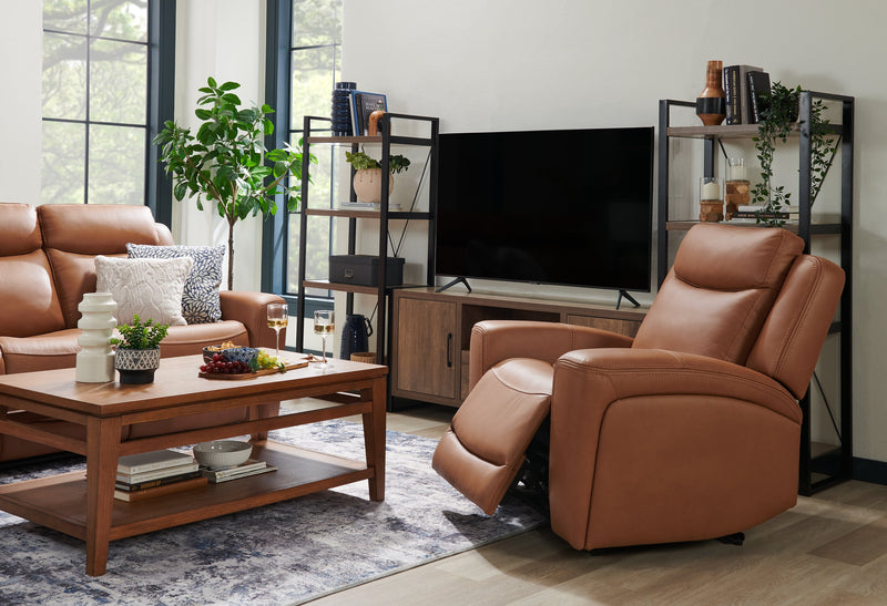 Alvin 66\" Modern 3-Piece Entertainment Centre with Storage and Cable Management for TVs up to 70\"- Hazelnut