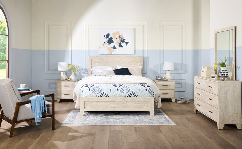 Arbor Bedroom 6-Drawer Dresser, 58.7\"W x 33.3\"H - Driftwood White