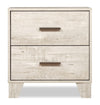 ["Arbor Bedside 2-Drawer Nightstand, 20.1\"W x 23.8\"H - Driftwood White"]