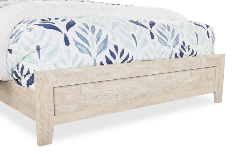Arbor Panel Bed, Driftwood White - Queen Size