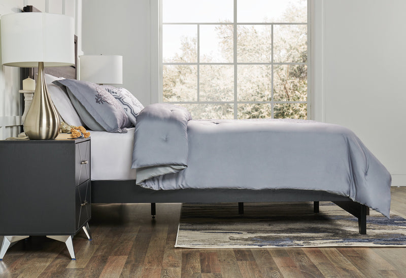 Arista 4-Piece King Comforter Set - Grey