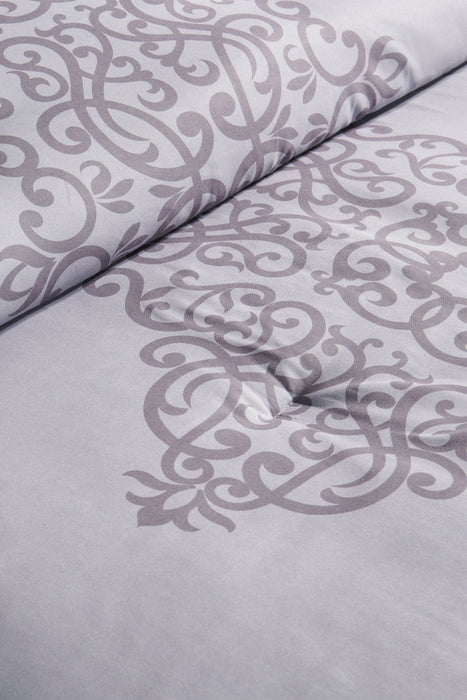 Arista 4-Piece King Comforter Set - Grey