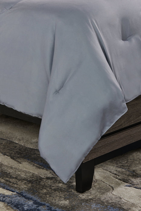 Arista 4-Piece King Comforter Set - Grey