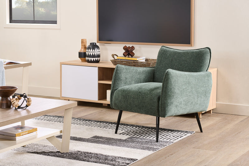 Arlo 29.5\" Linen-Look Fabric Accent Chair – Green