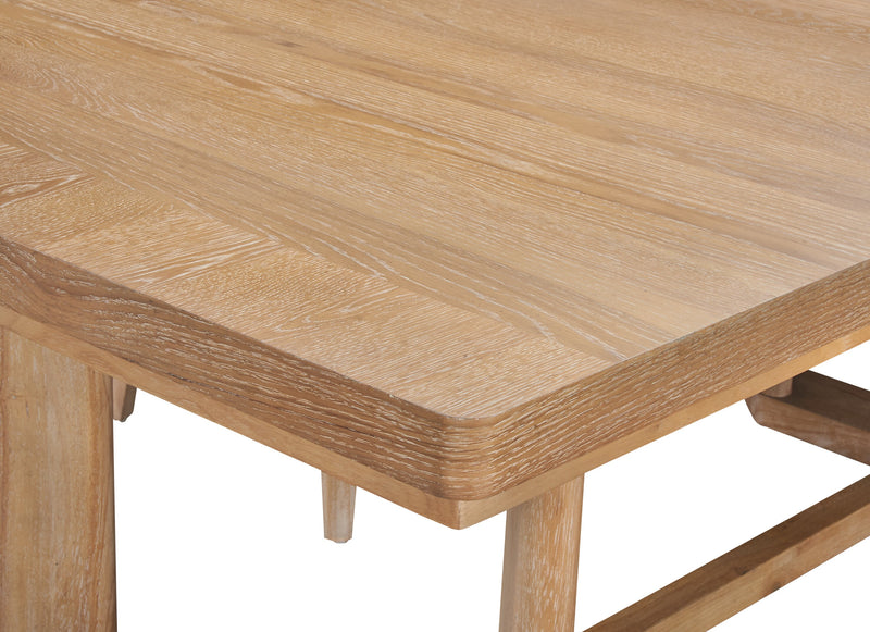 Aspen Dining Table with 80-104\" Extension, Trestle Base - Natural