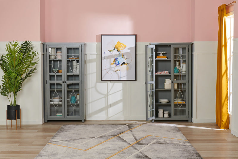 Athena 36\" Curio Cabinet - Grey