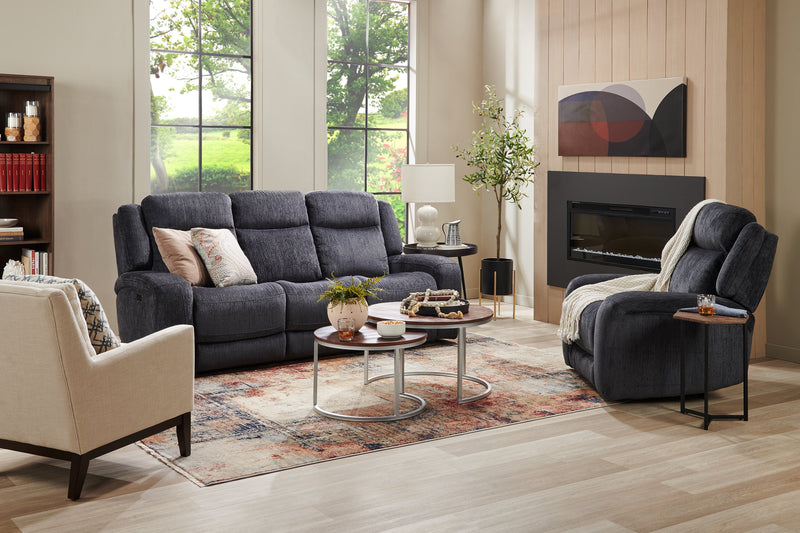 Atlantis 38\" Fabric Zero Gravity Power Reclining Chair - Dark Grey