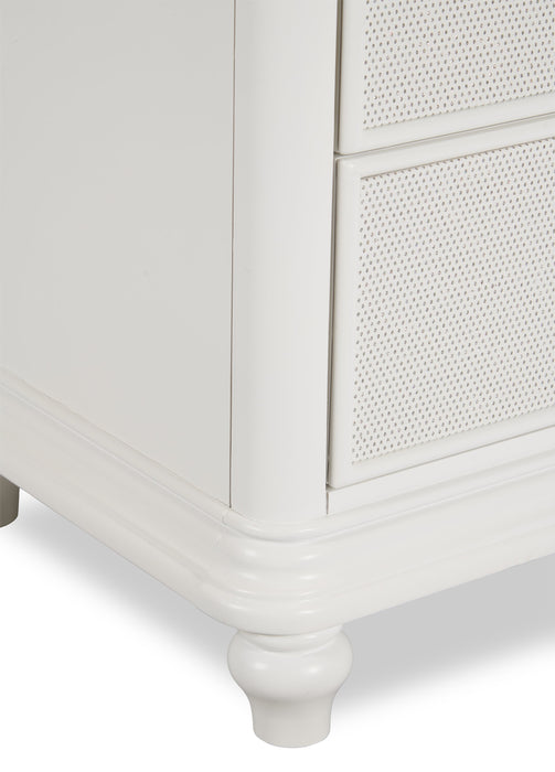 Ava Bedroom Chest of Drawers with LED Light, 5-Drawer, 40.5\"W x 54.1\"H, Glam - White