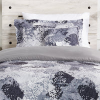 Axel 4-Piece Full/Queen Comforter Set - Grey 