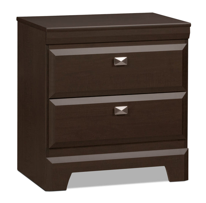 Yorkdale 6pc Bedroom Set with 12-Drawer Storage Bed, Dresser, Mirror & Nightstand, Brown - Queen Size