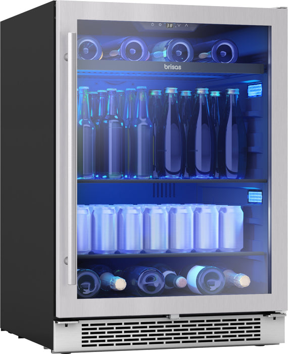 Brisas by Zephyr 24\"  Beverage Cooler with 8-Bottle Single Zone - Stainless Steel - BBV24C01AG