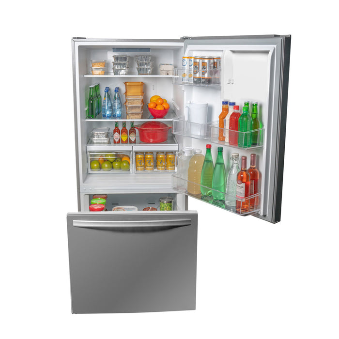 Danby Designer 29.5\" 18.7 Cu. Ft. Bottom Mount Apartment Fridge - Stainless Steel - DBM187E1SSDB