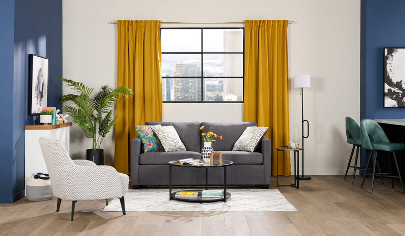 Kort & Co. Bay Counter-Height Stool with Swivel Seat, Vegan Leather Fabric, Metal - Aqua