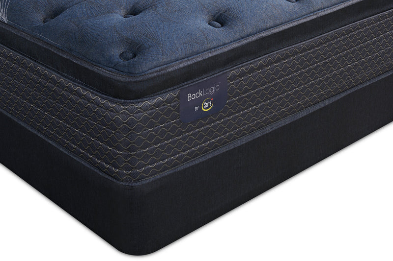 Serta Back Logic 3.0 Eurotop Plush King Mattress Set
