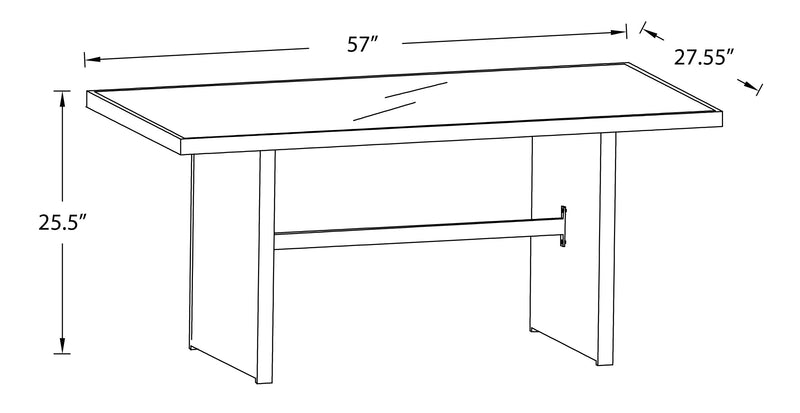 Bergen Dining Height Outdoor Patio Table - Hand-Woven Resin Wicker, Glass Top - Grey