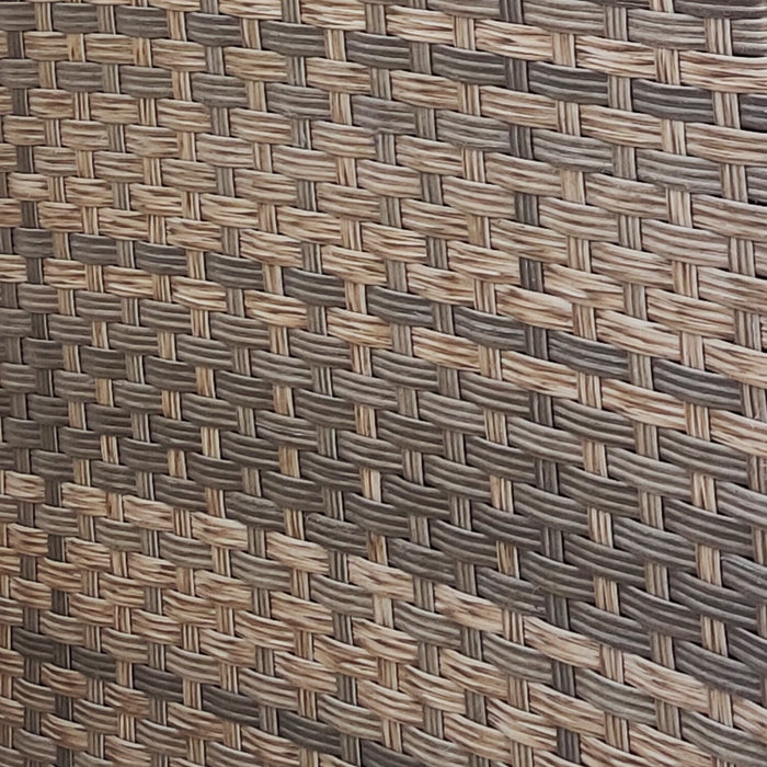 Bergen Dining Height Outdoor Patio Table - Hand-Woven Resin Wicker, Glass Top - Grey