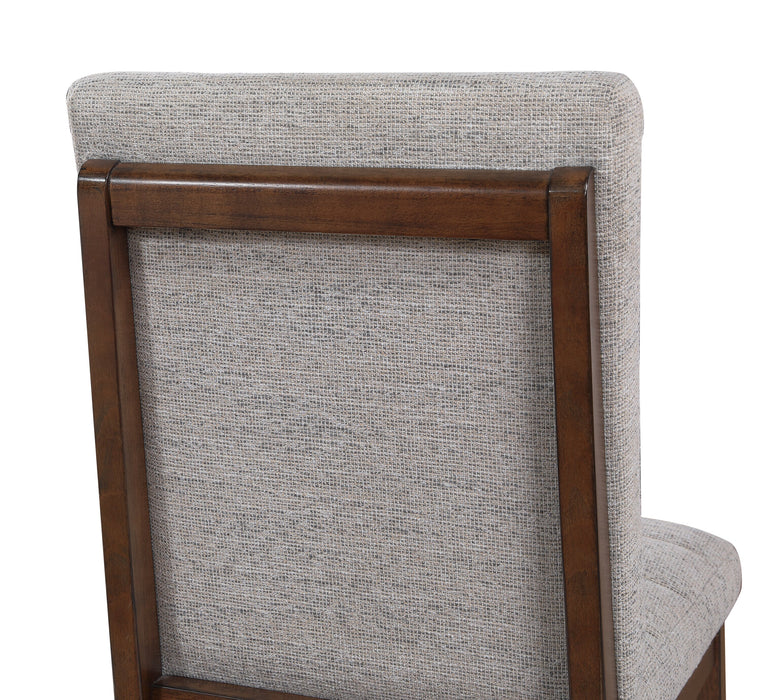 Boden Dining Chair with Polyester Fabric  - Beige & Brown