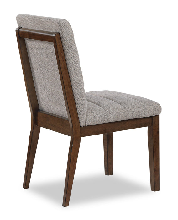 Boden Dining Chair with Polyester Fabric  - Beige & Brown
